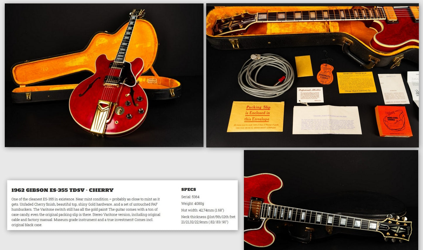 Hans Zillers "1962 Gibson ES355 TDSV - Cherry"